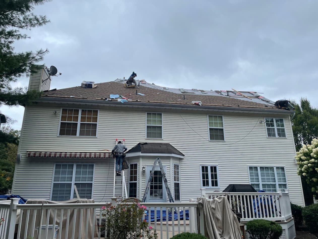 Completed roof replacement in Tinton Falls, NJ