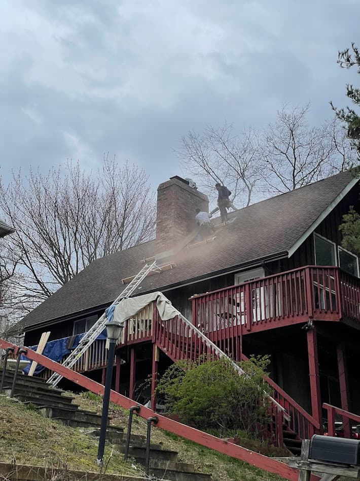 New chimney flashing in Atlantic Highlands, NJ