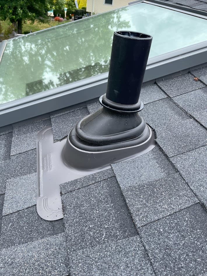 Roof vent pipe installation